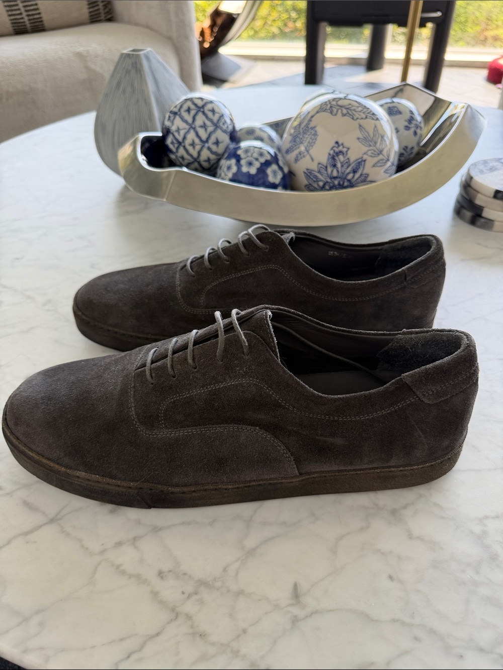 Vince Norris Suede Shoes in Flint grey - Picture 4 of 6